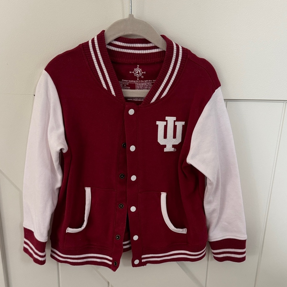 Toddler Red and White IU Hoosiers Jacket